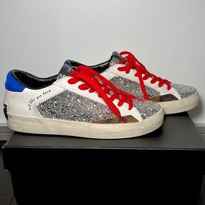 Crime London low top distressed womens sz 40